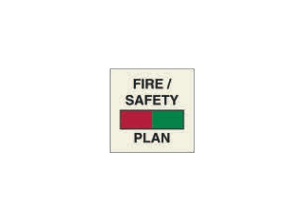 Fire and safety plan 150 x 150 mm - PET