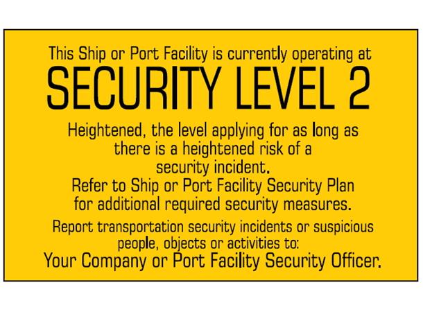 Security level 2 150 x 300 mm - PVC