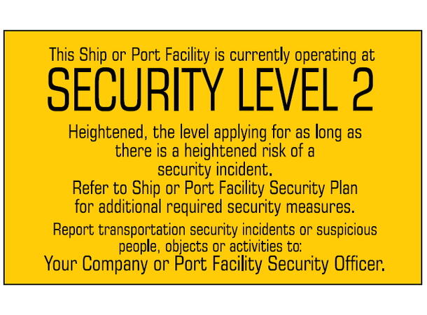 Security level 2 300 x 150 mm - PVC