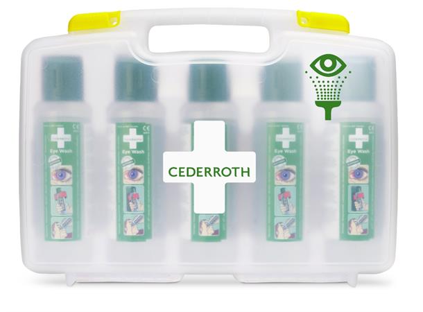 Cederroth Øyedusjkoffert Med 5 flasker