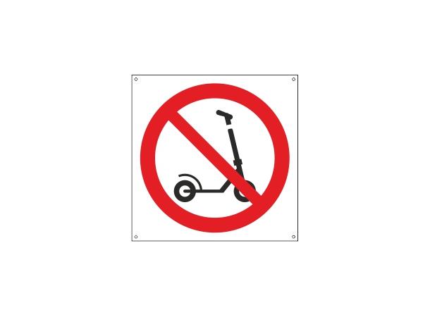 Elsparkesykkel forbudt 200 x 200 mm - A
