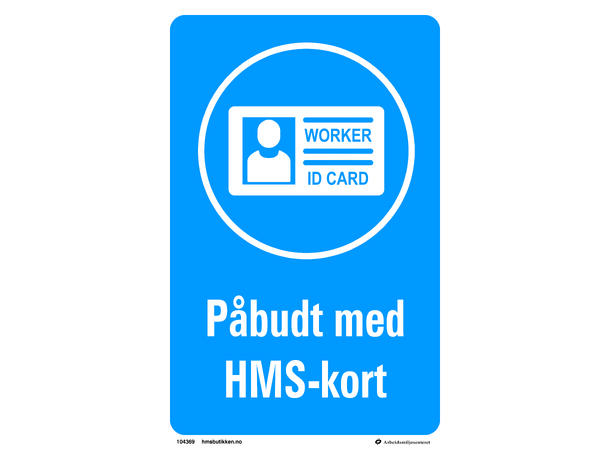 HMS-kort 200 x 300 mm - Aluminium 