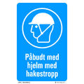Hjelm med hakestropp 200 x 300 mm - Aluminium