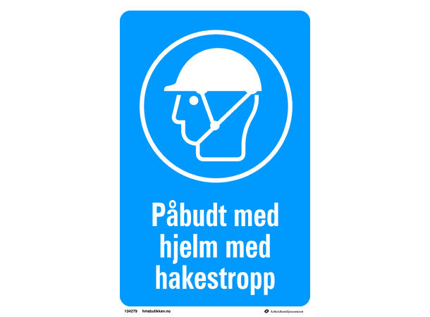 Hjelm med hakestropp 200 x 300 mm - Aluminium 