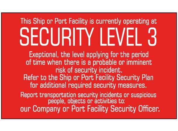 Security level 3 150 x 300 mm - PVC