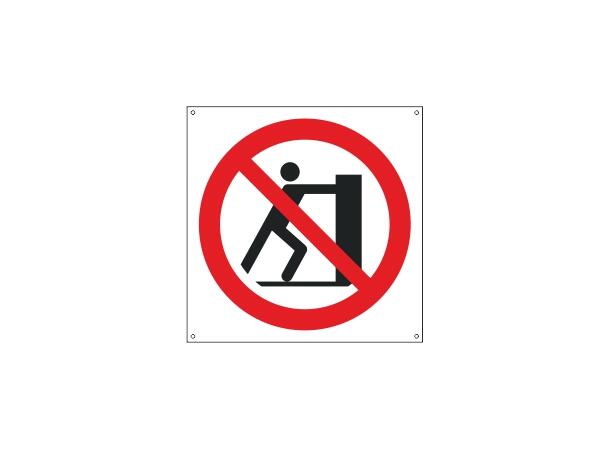 Skyving forbudt 200 x 200 mm - Aluminium 