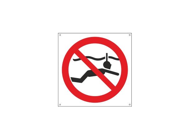 Snorkling forbudt 200 x 200 mm - A