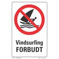 Vindsurfing forbudt 200 x 300 mm - A