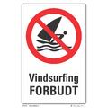 Vindsurfing forbudt 200 x 300 mm - Aluminium