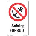Ankring forbudt 200 x 300 mm - Aluminium