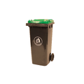 Avfallsbeholder m/Gr&#248;nt lokk Gr&#248;nn - 240 Liter