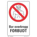 Bar overkropp forbudt 200 x 300 mm - Aluminium