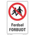 Ferdsel forbudt 200 x 300 mm - Aluminium