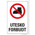 Utesko forbudt 200 x 300 mm - Aluminium