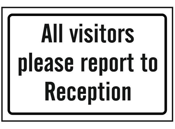 All visitors report reception 300 x 300 mm - PVC