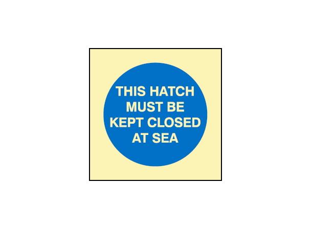 Hatch must be kept closed 150 x 150 mm - PET