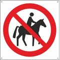 Riding forbudt 200 x 200 mm - Aluminium