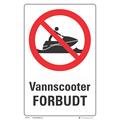 Vannscooter forbudt 200 x 300 mm - A