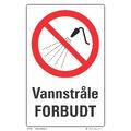 Vannstr&#229;le forbudt 200 x 300 mm - A