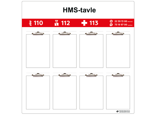 HMS-tavle til byggeplassen