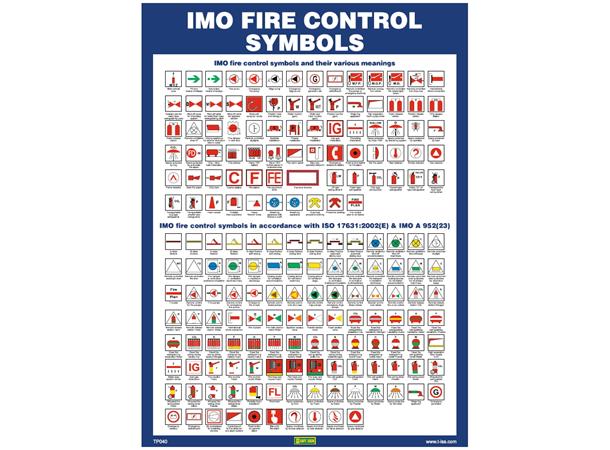 IMO fire control symbols 300 x 400 mm - PVC