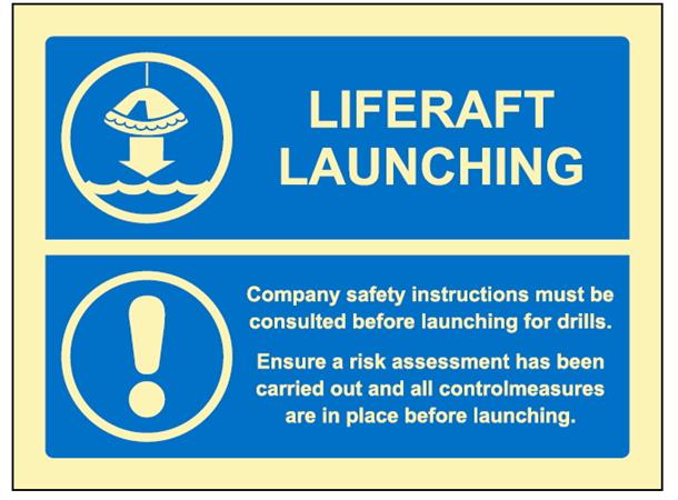 Liferaft launching 150 x 200 mm - PET