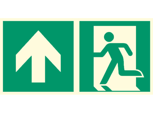 Nødutgang skilt PIL OPP - Best kvalitet