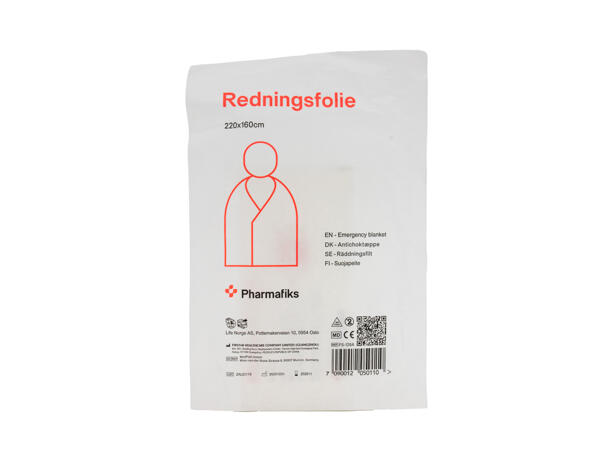 Redningsfolie 220 x 160 cm 