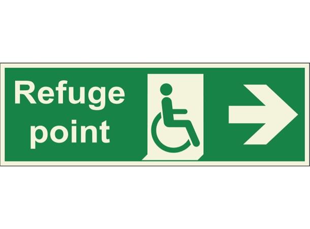 Refugepoint disabled right 100 x 300 mm - PET