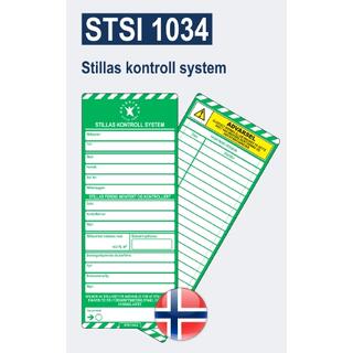 Scafftag Kort - STSI 1034 - 50 stk Stillas kontroll system kort