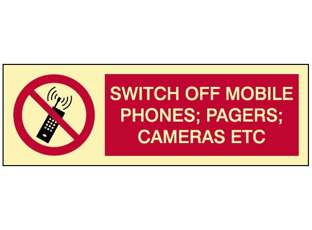 Switch off mobile devices 100 x 300 mm - PET