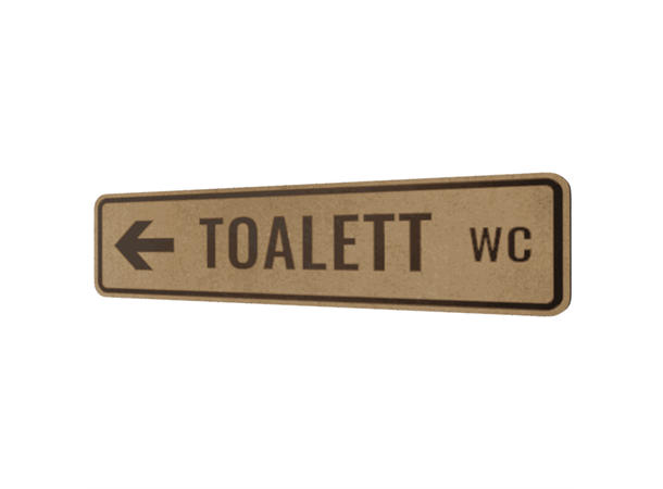 Toalett Pil - VENSTRE 310 x 85 mm