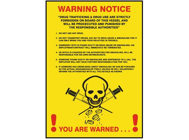 Warning notice 300 x 200 mm - PVC