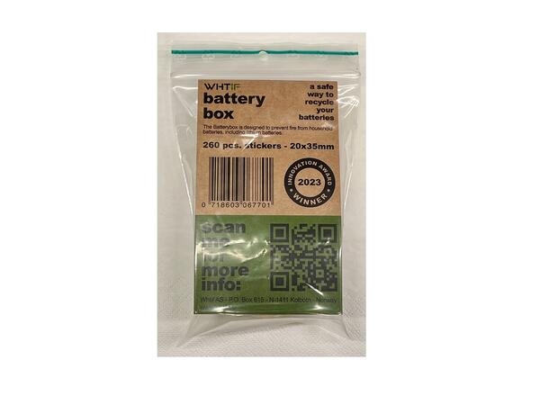 Batteriboksen - ekstra etiketter