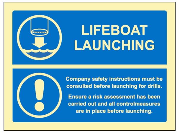 Lifeboat launching 150 x 200 mm - PET