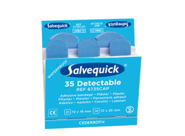 Salvequick Blue Detectable Plaster REF 51030127