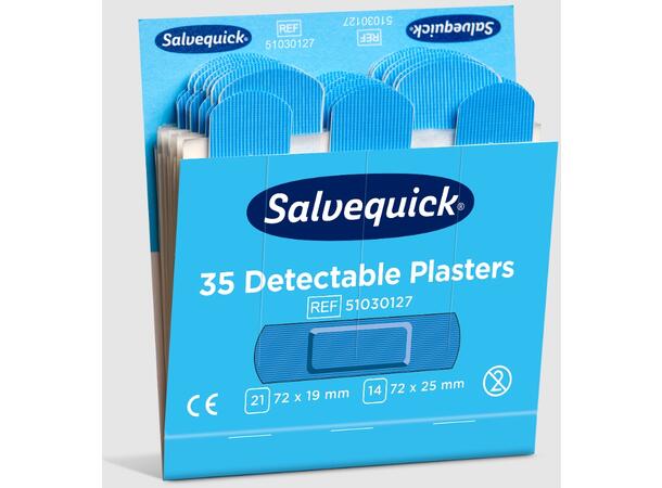 Salvequick Blue Detectable Plaster REF 51030127