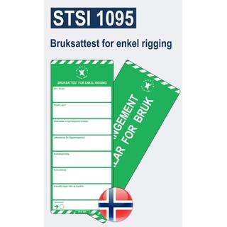 Scafftag Kort - STSI 1095 - 50 stk Bruksattest for enkel rigging kort