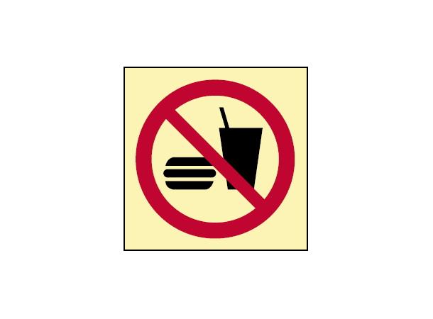 No eating or drinking 150 x 150 mm - PET