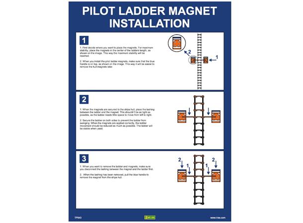 Pilot ladder magnet installation 300 x 400 mm - PVC