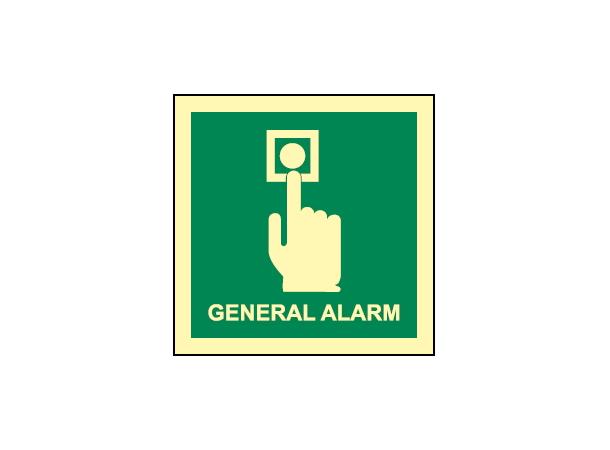 General shipboard alarm 150 x 150 mm - PET