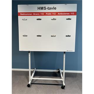 HMS-tavle med Hjulstativ - STANDARD 100 x 125 cm - KLYPER