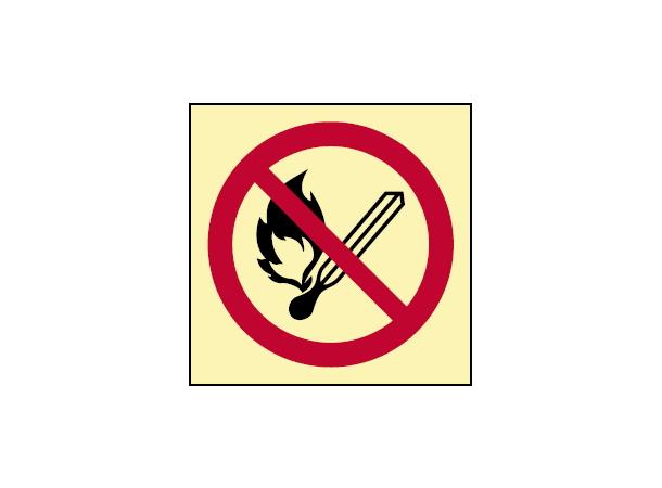 No open flame or fire 150 x 150 mm - PET