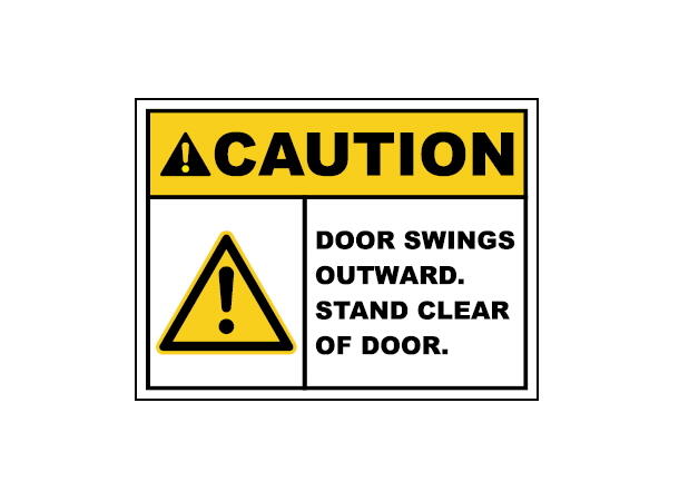 Door swings outward 150 x 200 mm - PET 