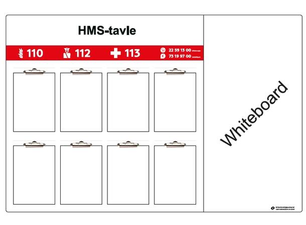 HMS-tavle med Whiteboard