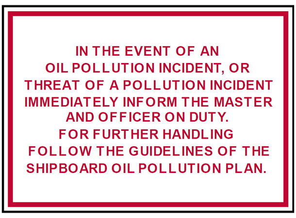 Oil pollution event 300 x 200 mm - PET 