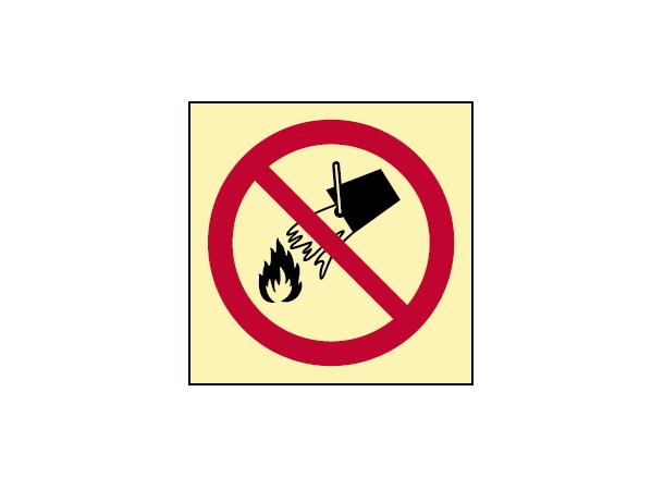 Do not extinguish with water 150 x 150 mm - PET