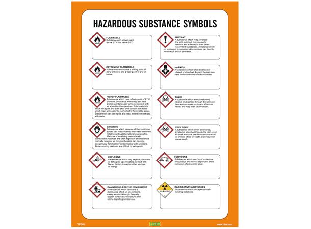 Hazard substance symbols 300 x 400 mm - PVC
