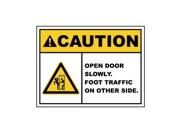 Open door slowly 200 x 150 mm - PET 