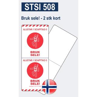 Scafftag Kort - STSI 508 - 2 stk Bruk sele kort